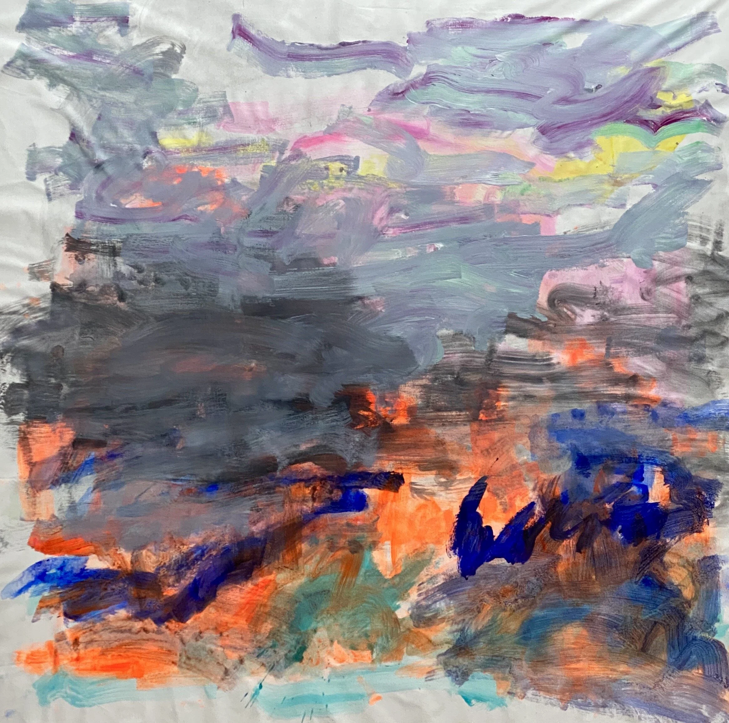  Saturn returns, 150cm x 150cm, acrylic on canvas, 2020 