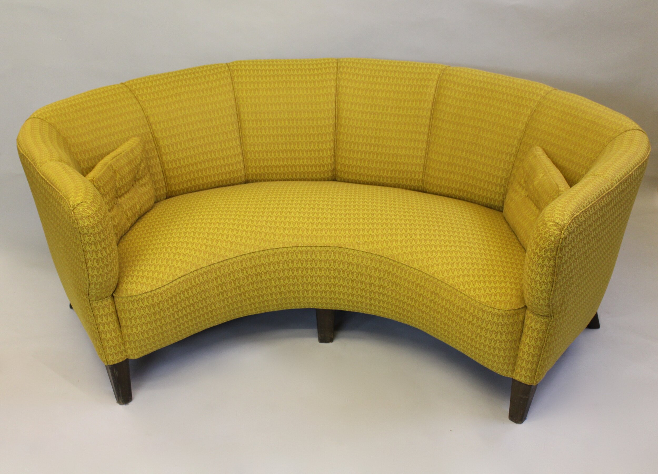 Curved mid-century sofa