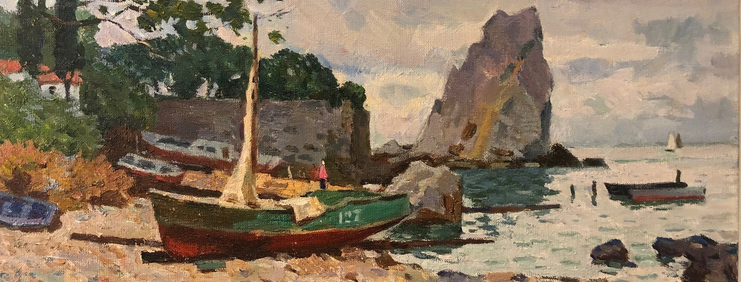    Oil on Canvas, Stretched  8 x 20 in  $100 