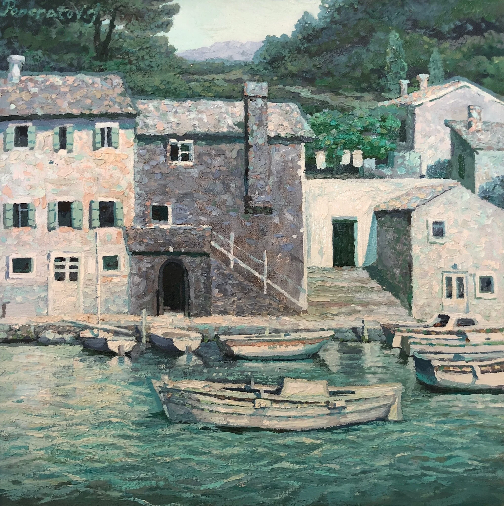    Igor Pankratov  Oil on Canvas, Stretched  16 x 16 in  $140 