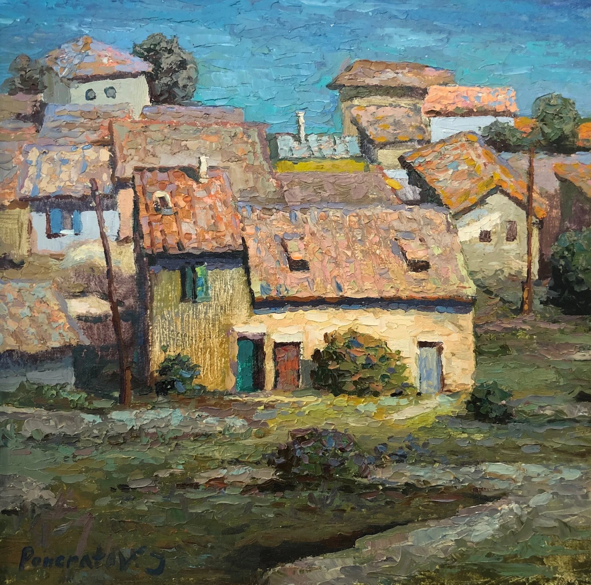    Igor Pankratov  Oil on Canvas, Stretched  14 x 14 in  $110 