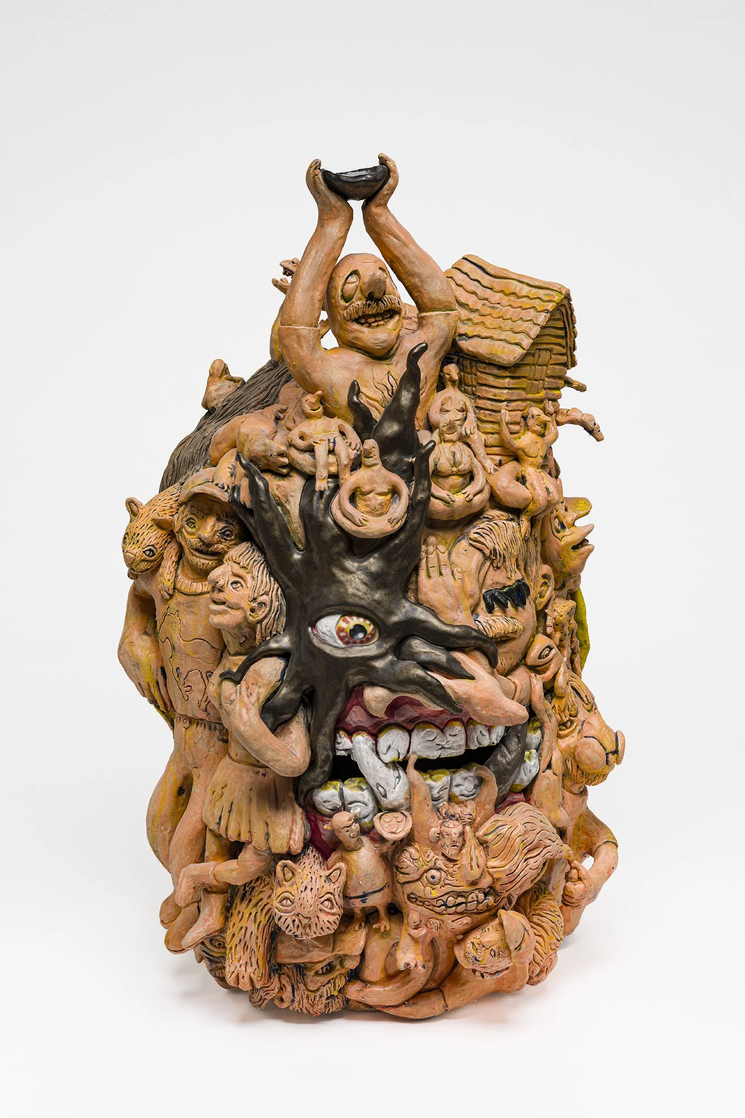 Harry in Bliss, Ceramic Sculpture, 36” X 18” X 18” , 2024