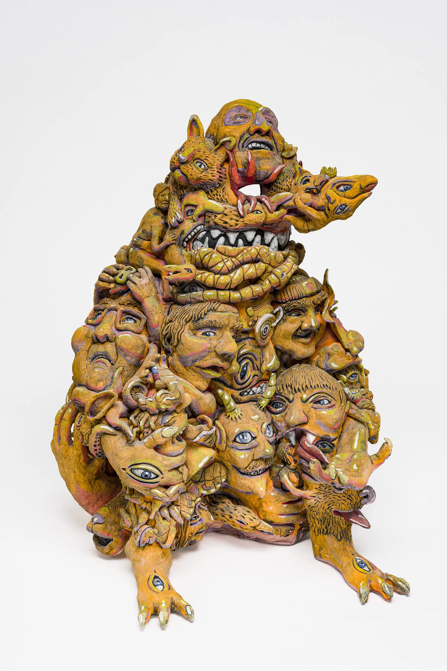 In The Snakes Pit, Ceramic Sculpture, 24" X 18" X 10", 2021