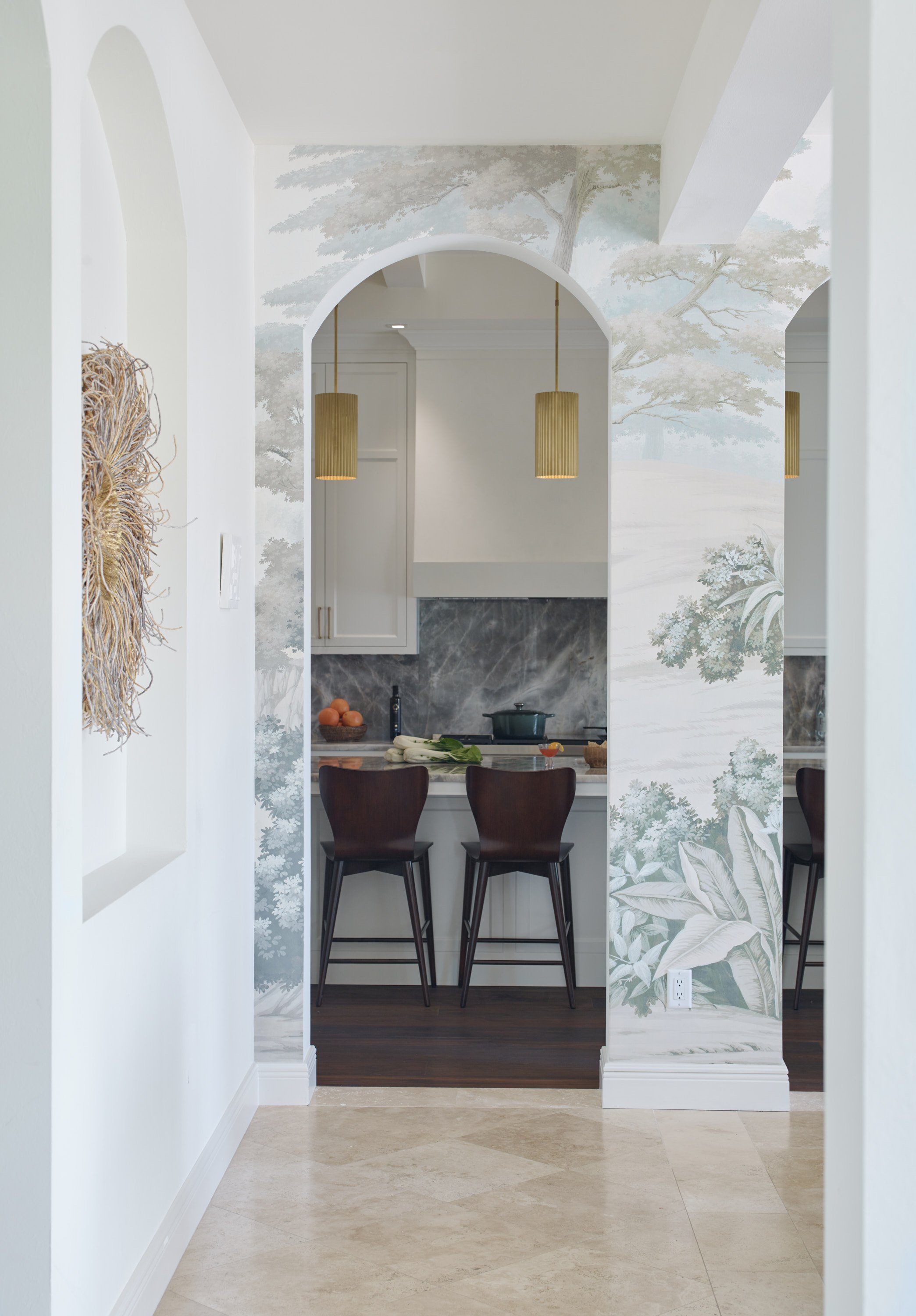 Florida Dining Room with Mural Wall