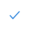 Clock with a blue checkmark in the center