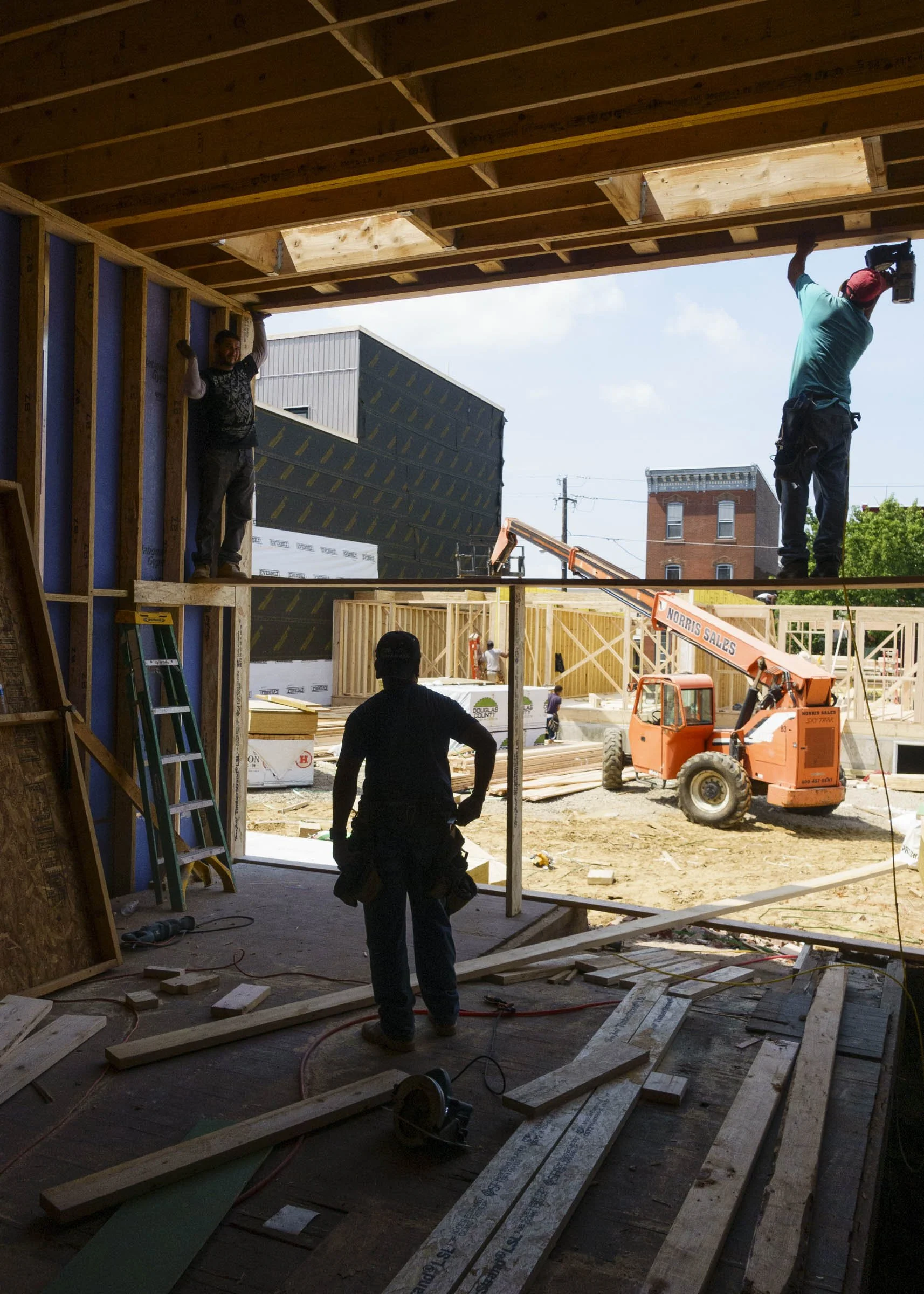 Part of a year-long documentation of Red Oak's building projects.