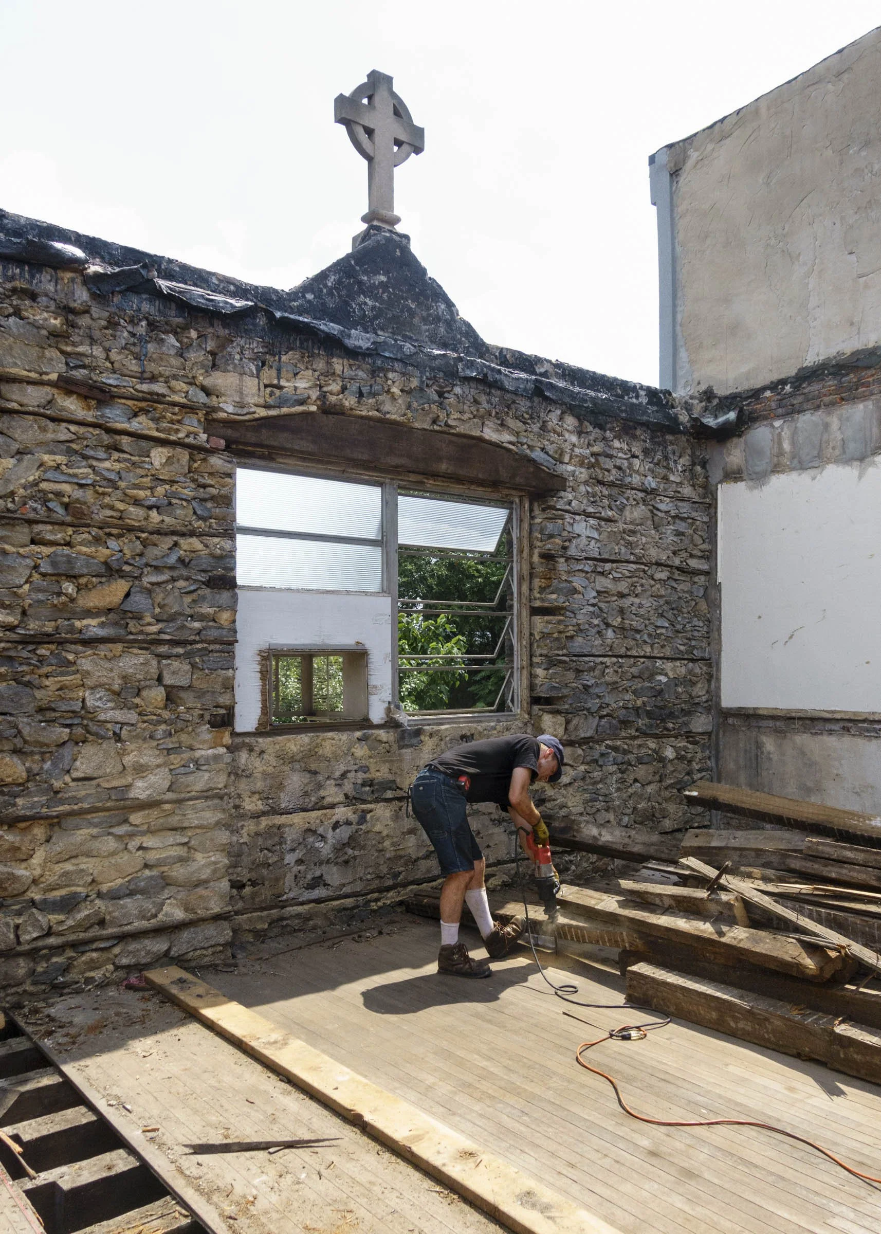 Part of a year-long documentation of Red Oak's building projects.