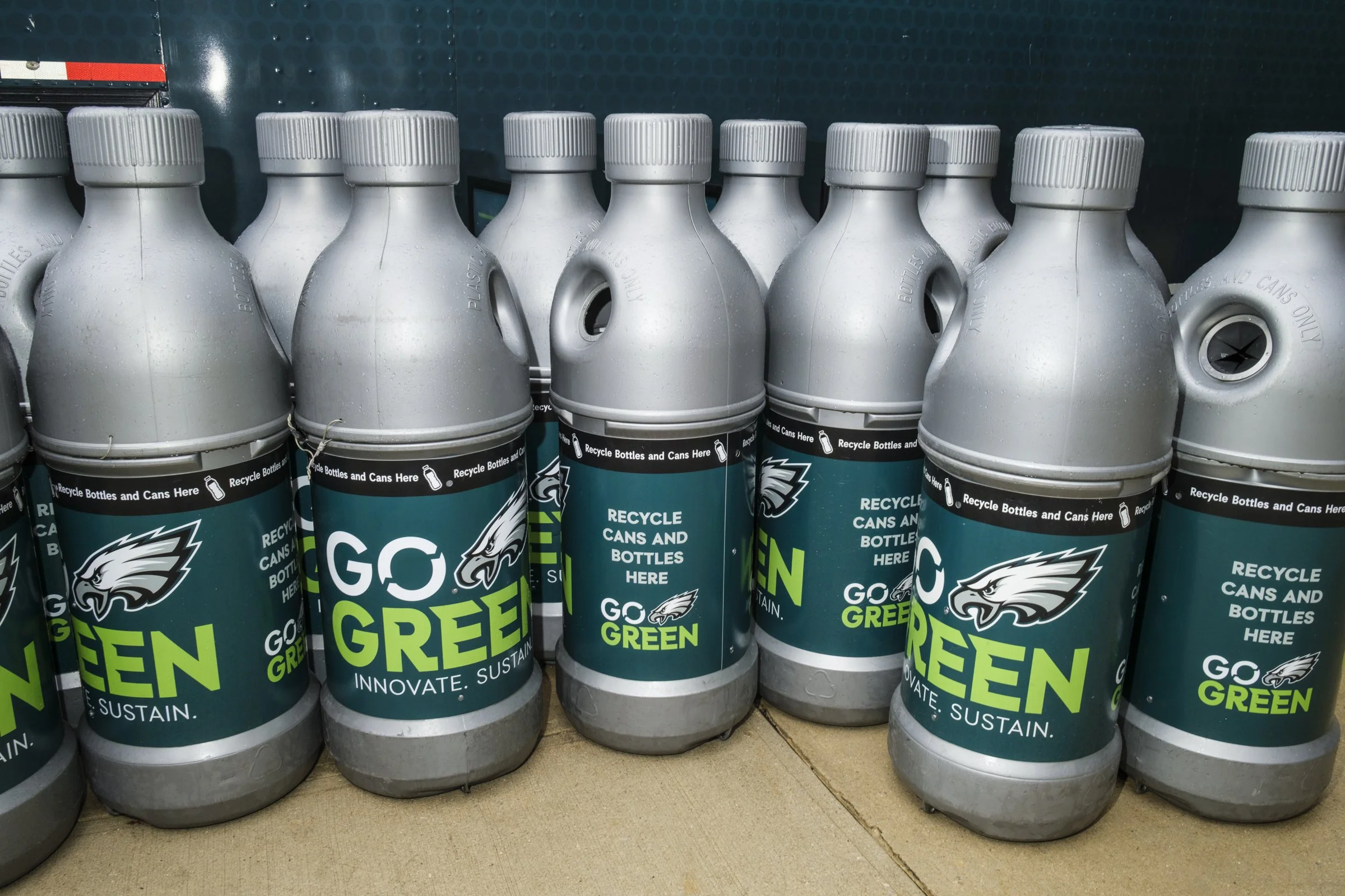 Images made for Leveler Media's project on the Philadelphia Eagles' sustainability initiative. 
