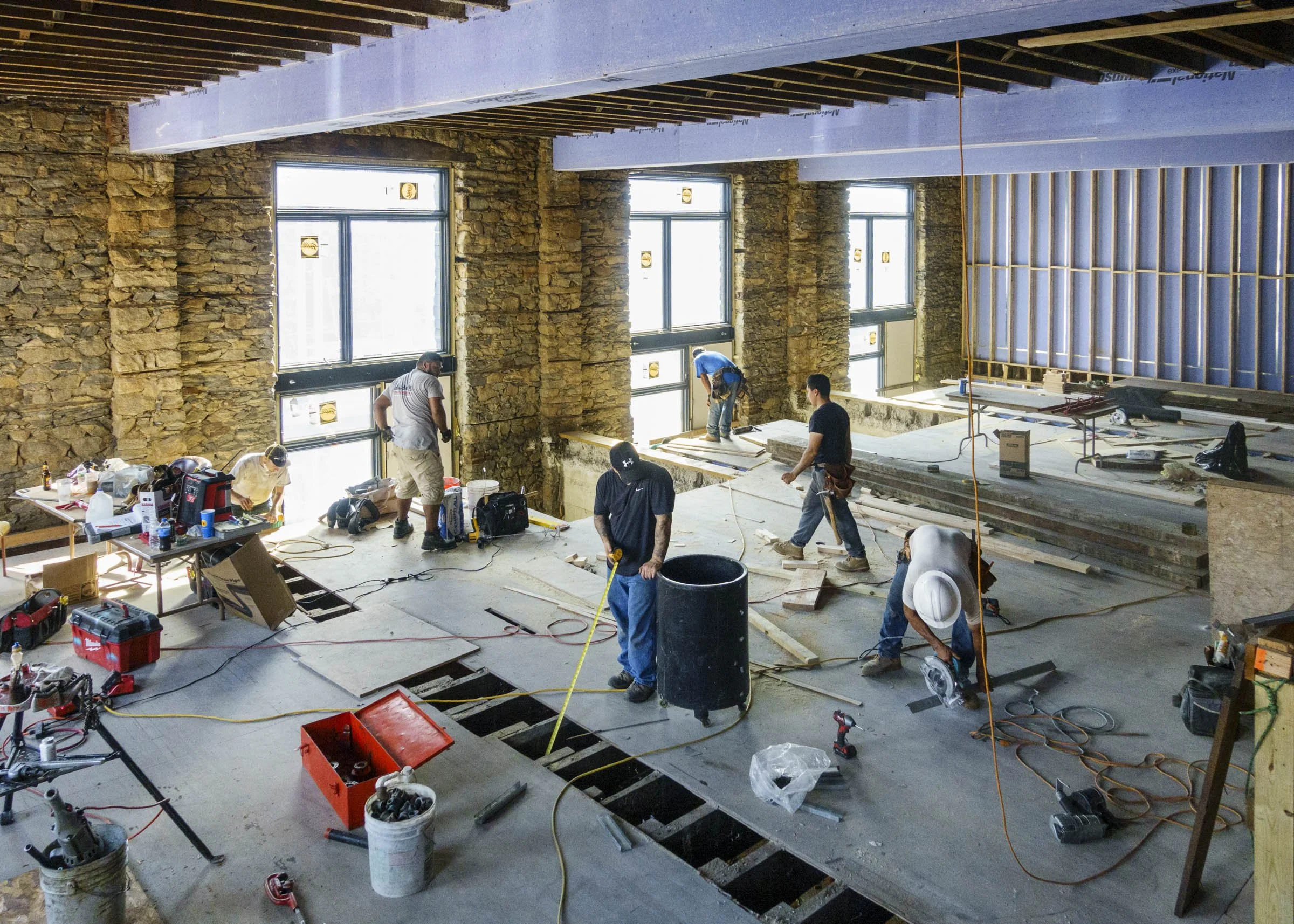 Part of a year-long documentation of Red Oak's building projects.
