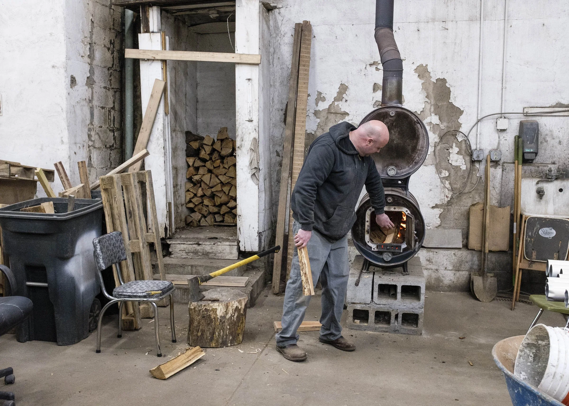 Part of a year-long documentation of Red Oak's building projects.