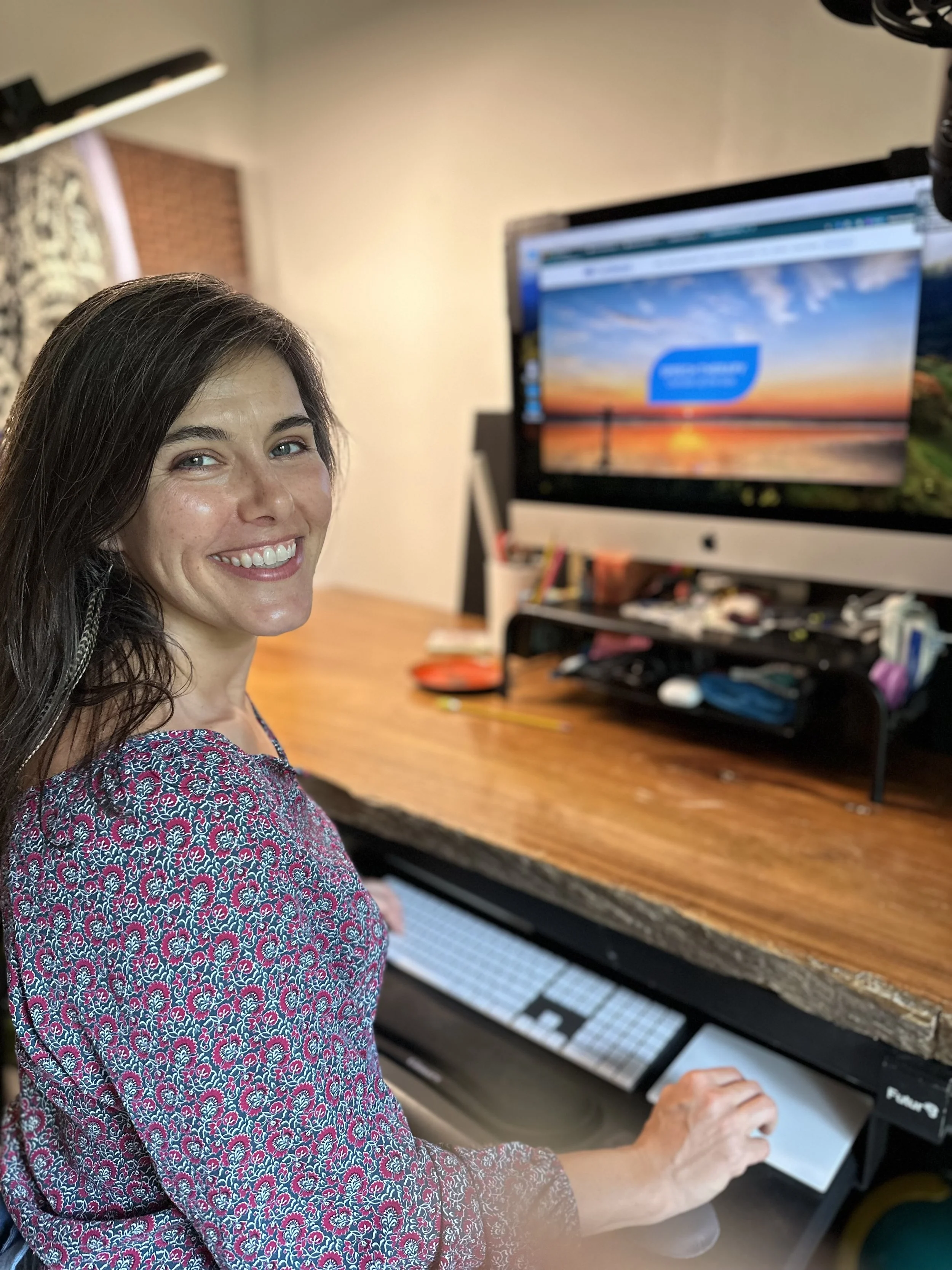 Christina Burnham, MS CCC-SLP, founder of CloudSpeech, providing online speech therapy for children through virtual care.