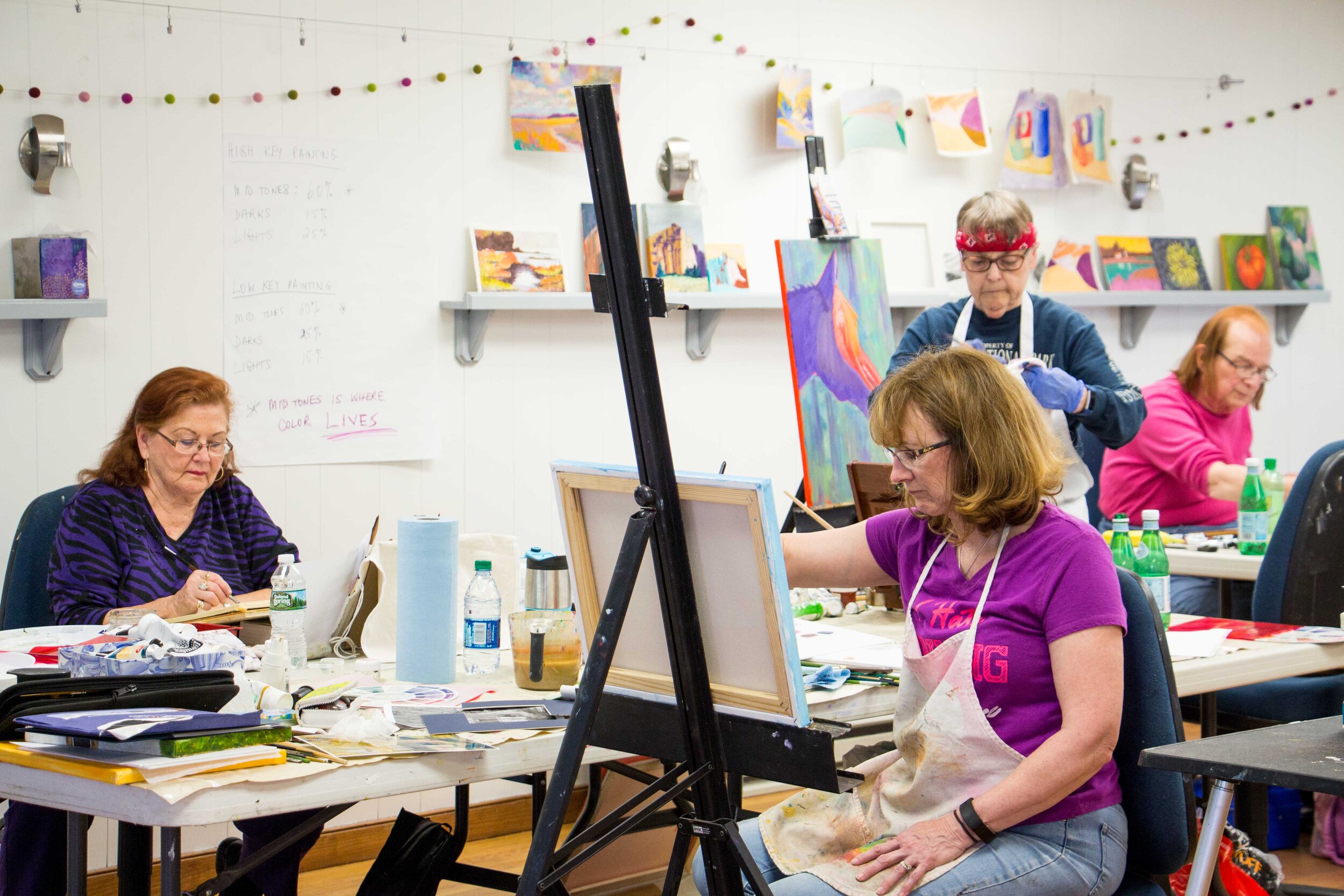 artists at a workshop