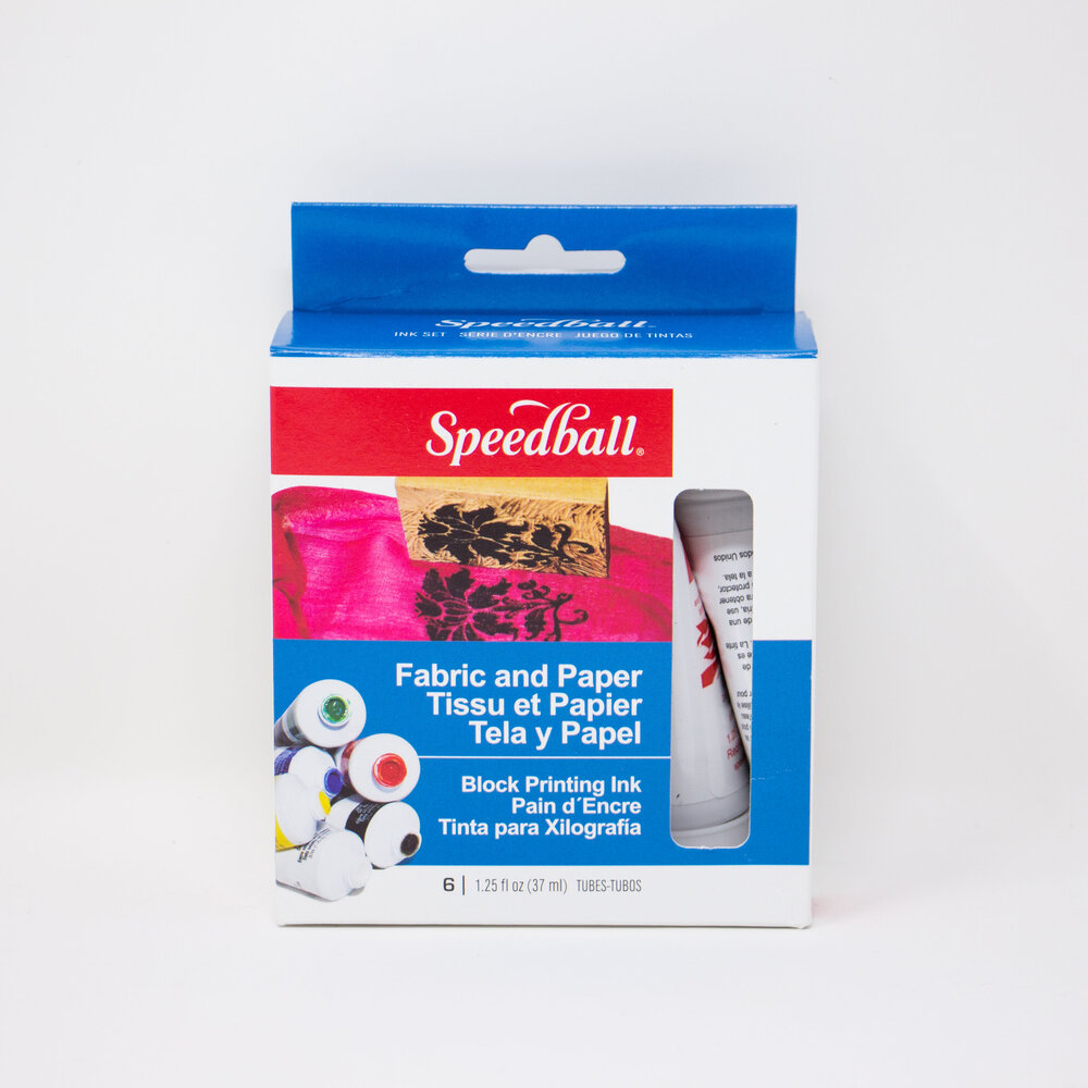 Speedball Fabric and Paper Block Printing Set - Set of 4