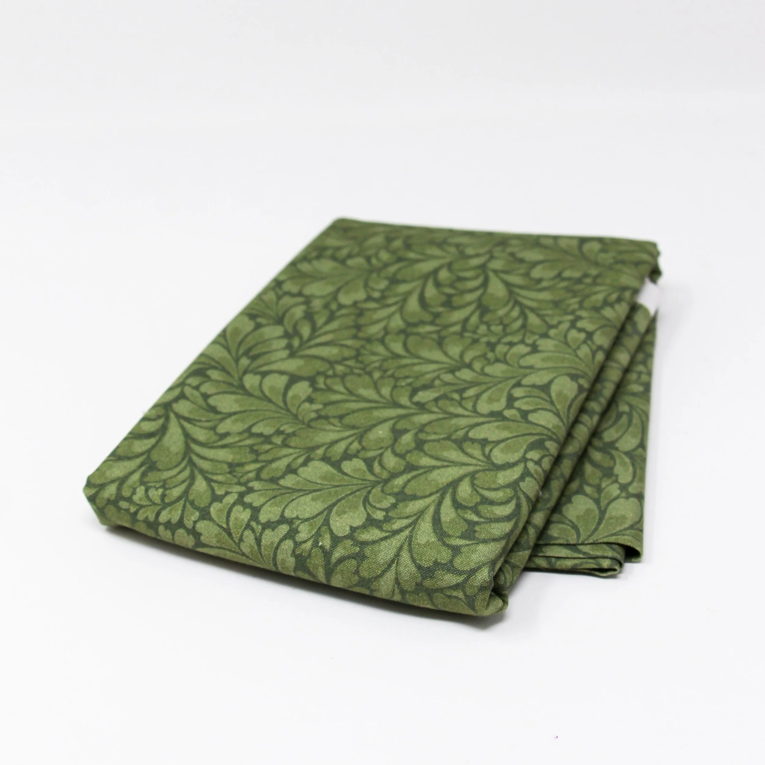 Medium Green Flourishes Fabric