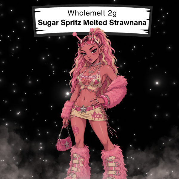 Wholemelt 2g Sugar Spritz Melted Strawnana