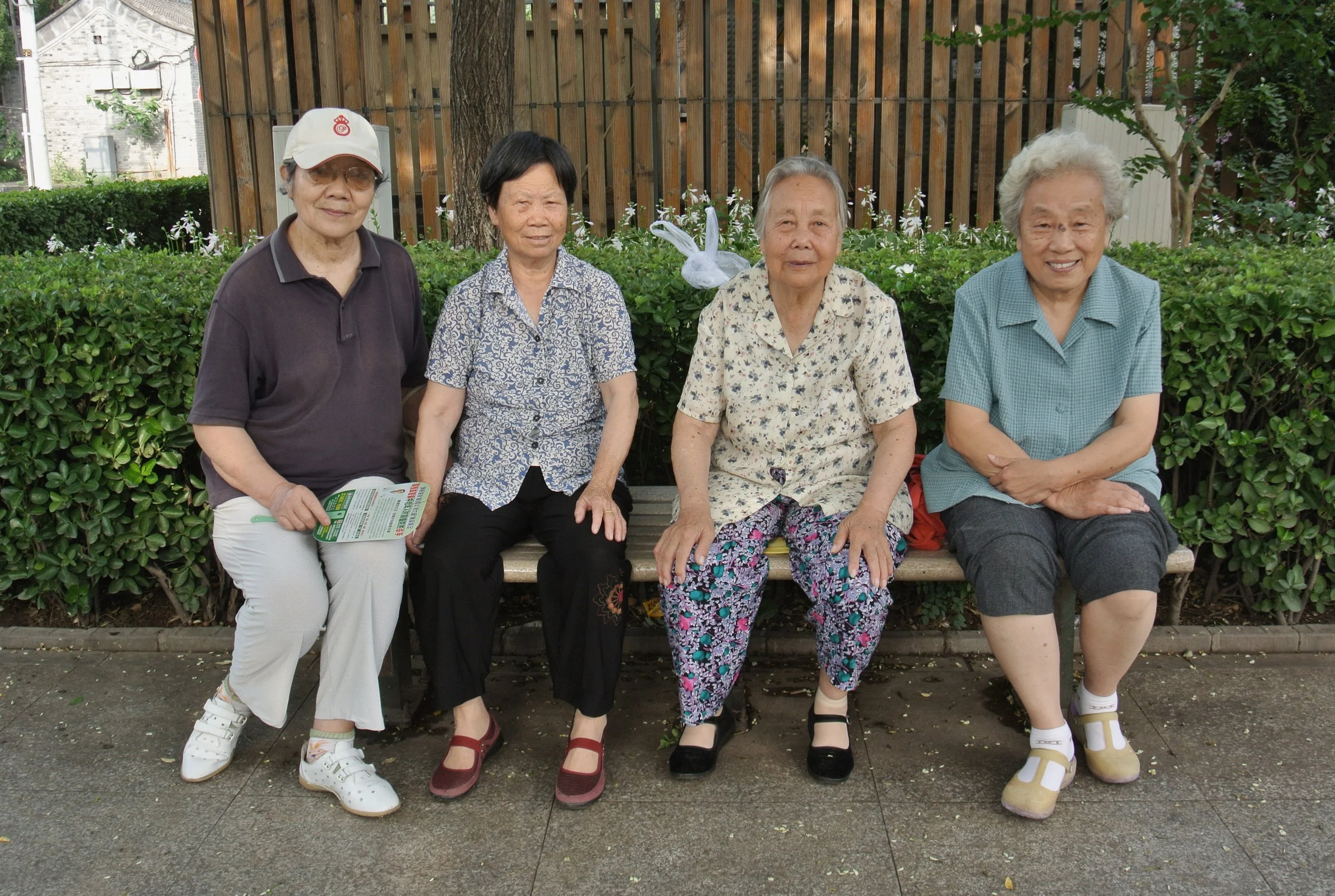 Some sweet Chinese grandmas at the park in Beijing