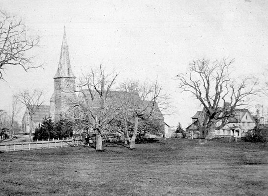  Circa 1860s with original Aspinwall House (built 1680) on right and Chapel (now Parish Hall) behind 