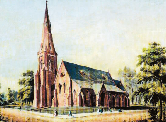  Original 1852 watercolor by the architect, Richard Upjon, in possession of Hobart Upjon 