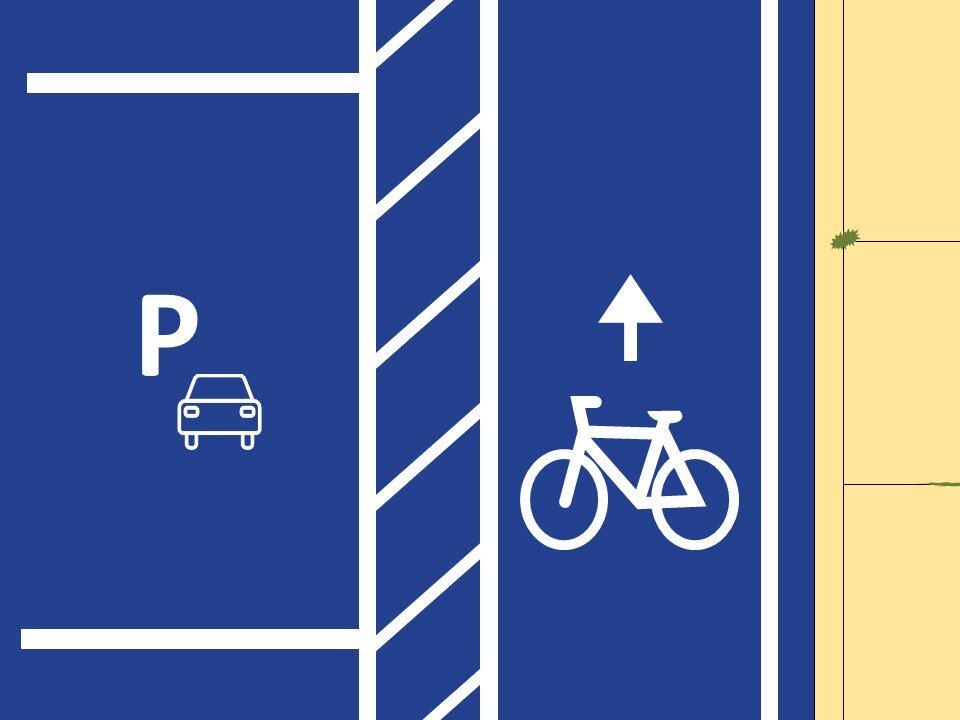 Parking Protected Bike Lane