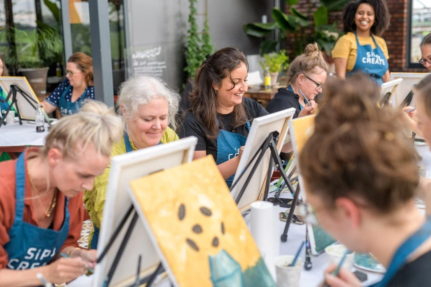 ⁠Shine like a sunflower 🌻🌞⁠
⁠
⁠
#sipandcreatemalmo #paintingevent #artnight #sipandcreate #painting #sipandpaint #malmoart #artinmalmo #kickoff #teambuilding #paintparty #paintingparty #artlab #artlab19