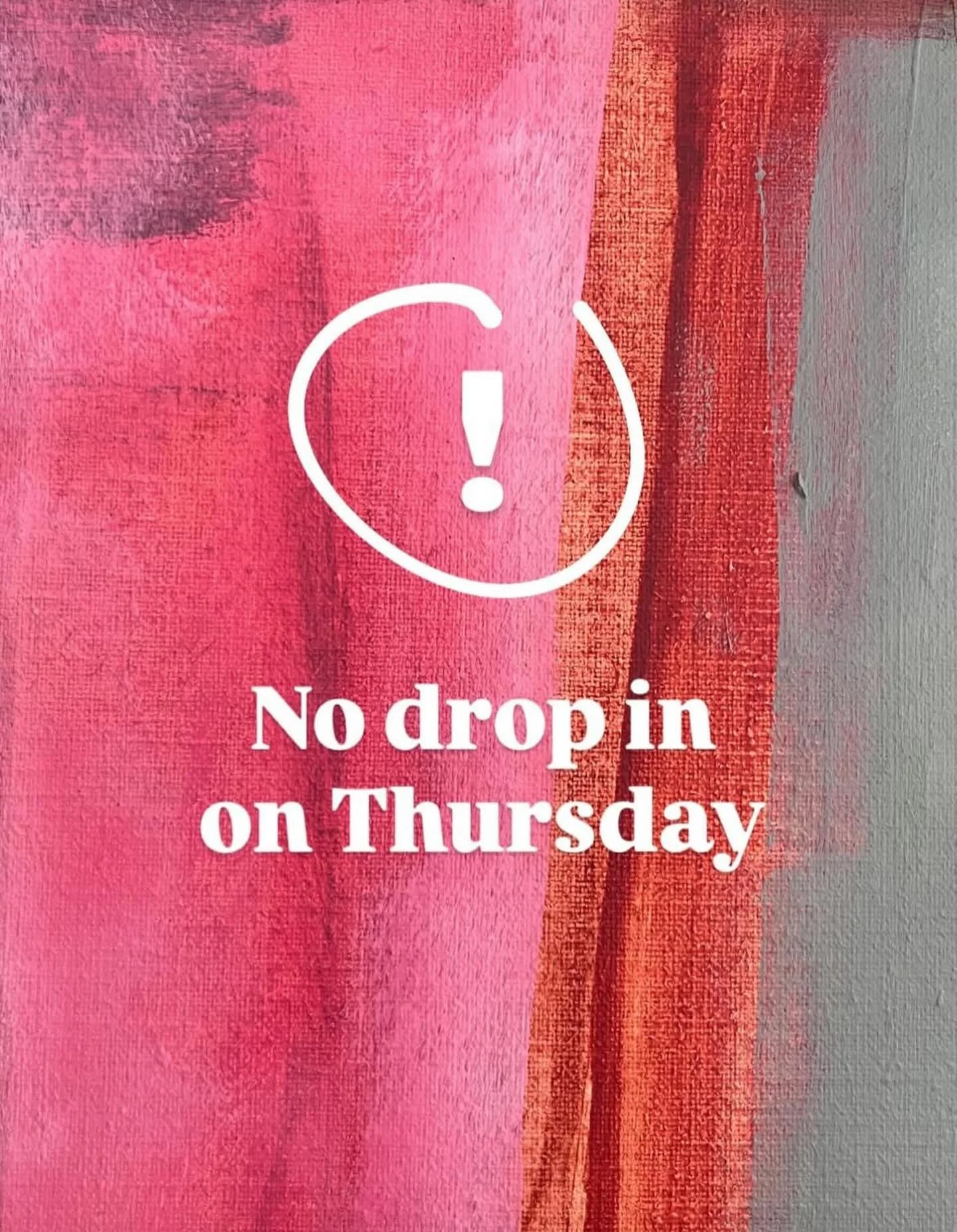 No drop in today Thursday due to other events! 🫶