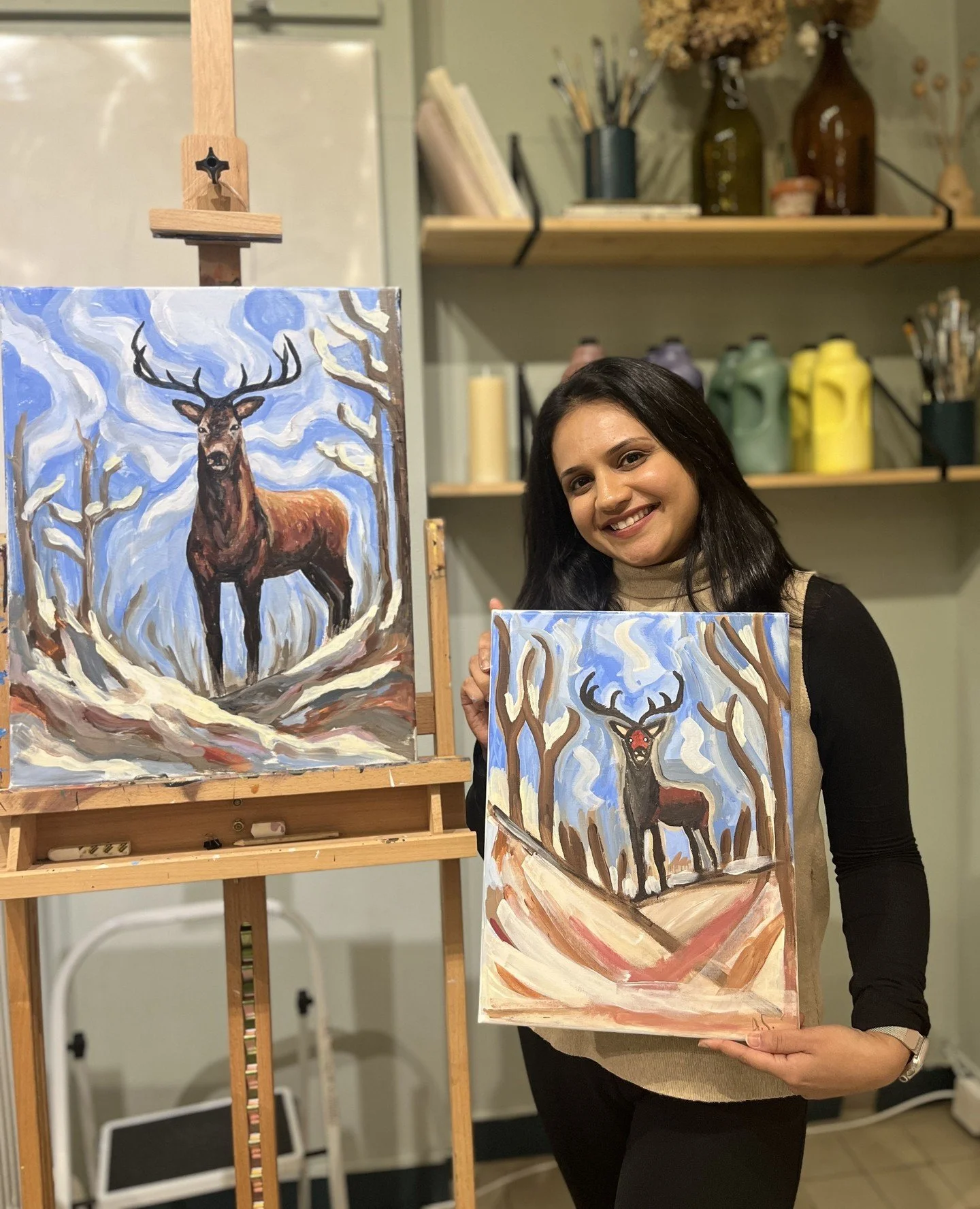 Oh deer! how great are these paintings? ⁠
⁠
#sipandcreatemalmo #paintingevent #artnight #sipandcreate #painting #sipandpaint #malmoart #artinmalmo #kickoff #teambuilding #paintparty #paintingparty #artlab #artlab19