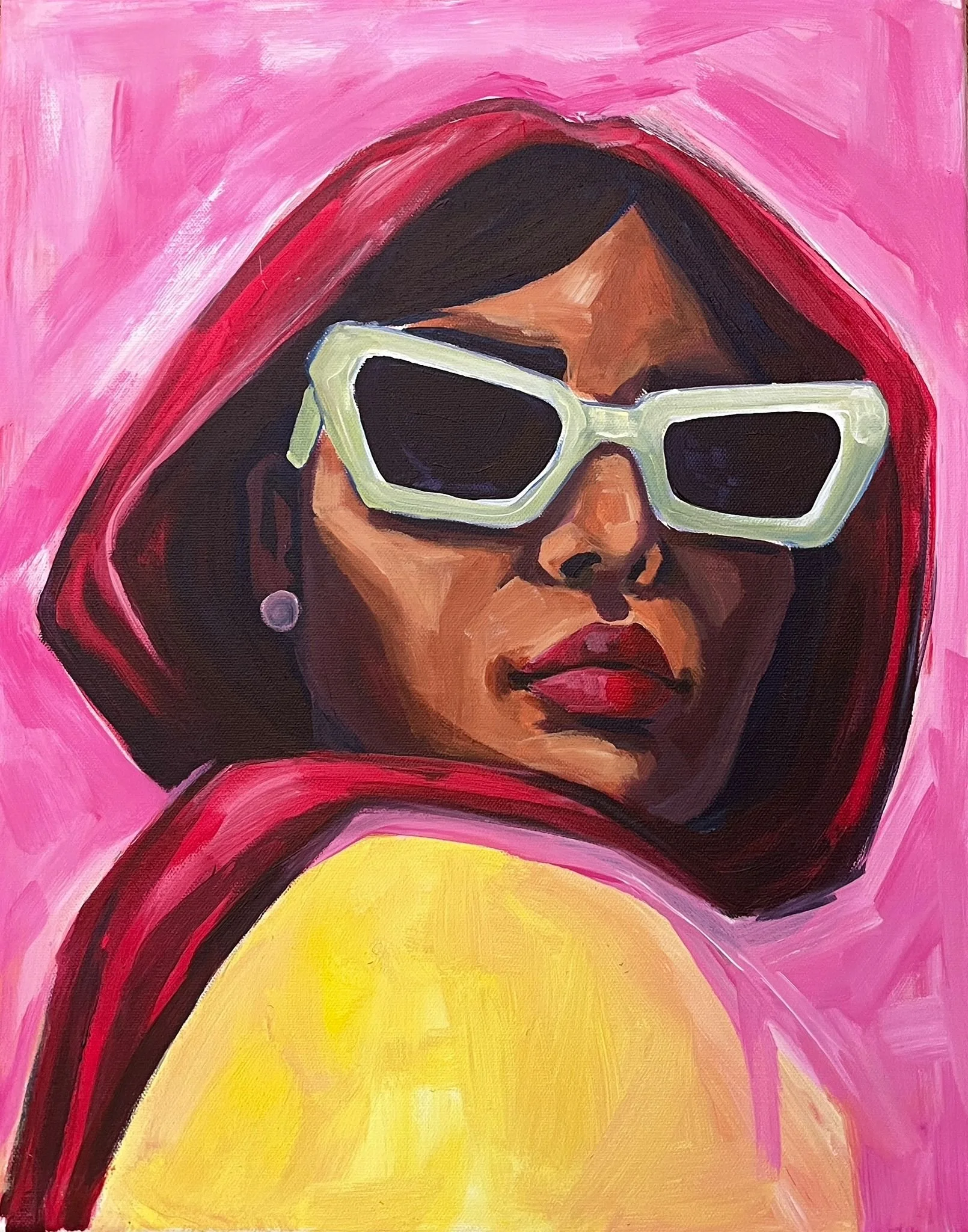 FEMME IN FUSCHIA painting event 