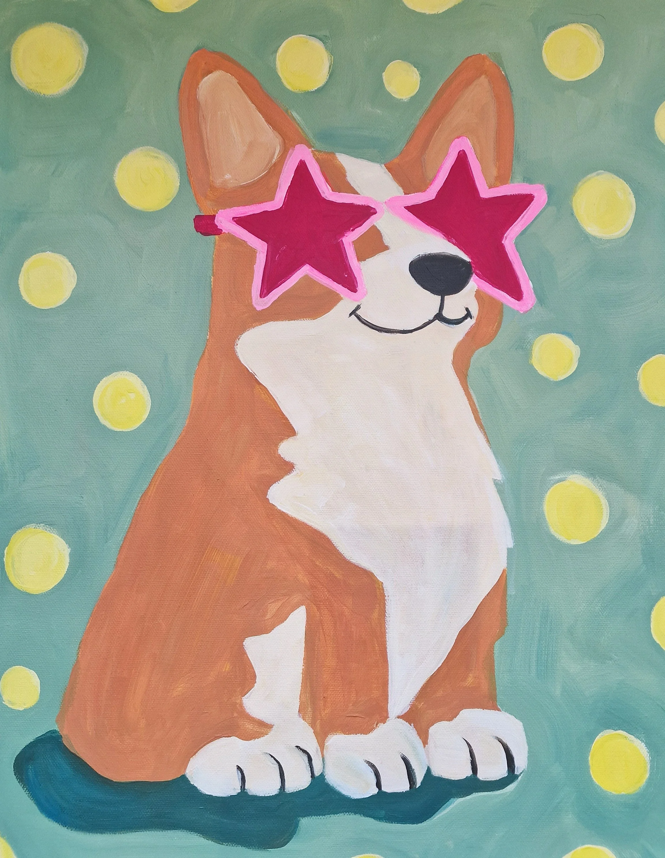 starry corgee painting event 