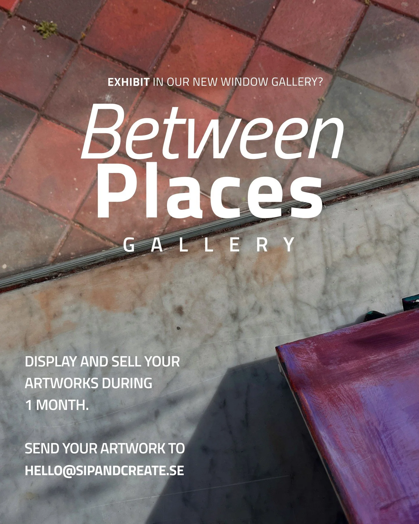 ✨️ NEWS! ✨️ ⁠
Want to exhibit at our new window Gallery 'Between Places Gallery'?⁠
⁠
Exhibit your artwork(s) for 1 month. ⁠
⁠
SPACE ⁠
Window: 65 cm x 200 cm ⁠
Side wall: 52 cm x 290 cm⁠
⁠
OUR COMISSION⁠
15% comission of your artworks⁠
⁠
APPLICATION ⁠
