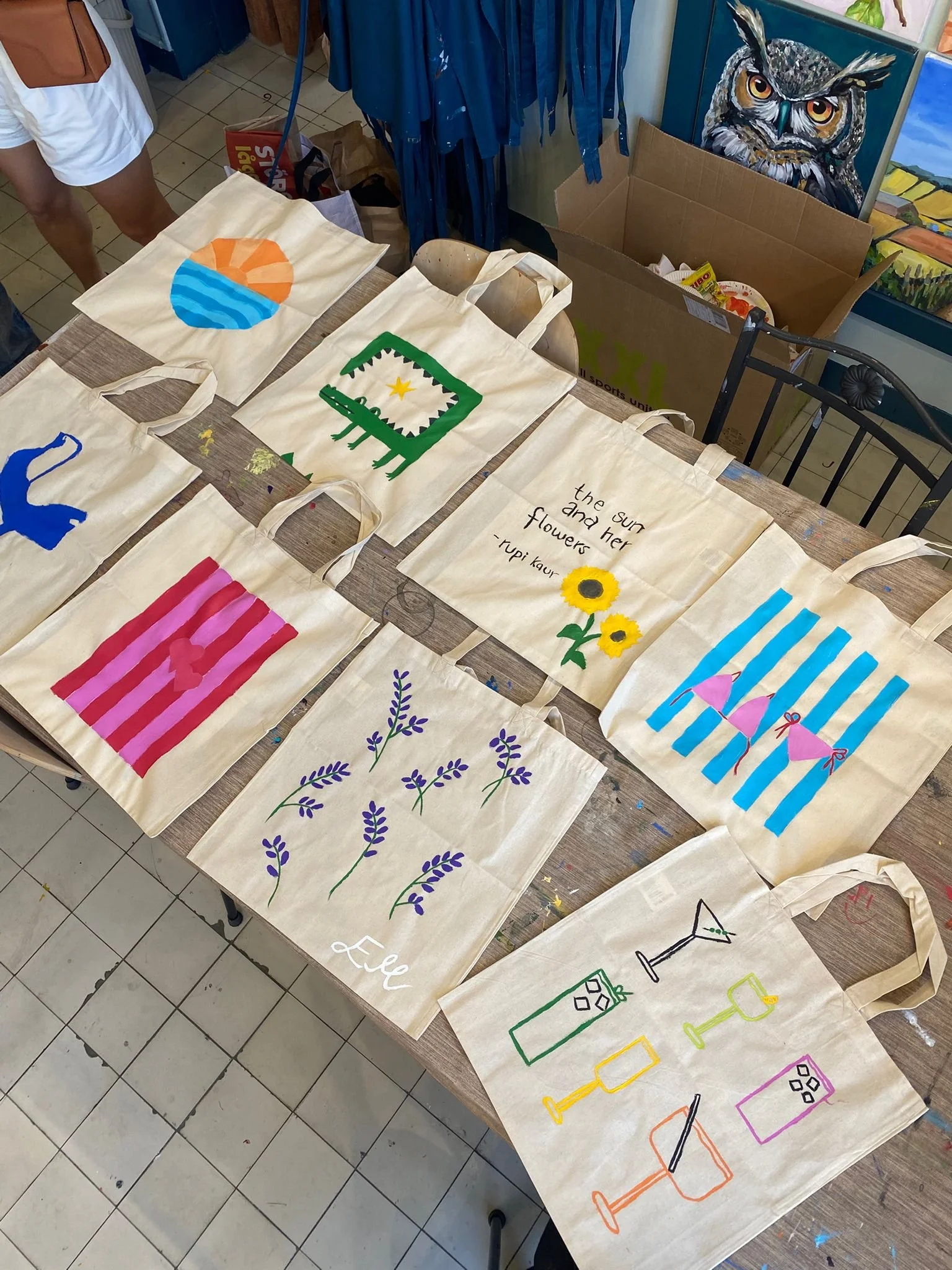 PAINT ON A TOTE-BAG AT CANTIN MALMÖ 
