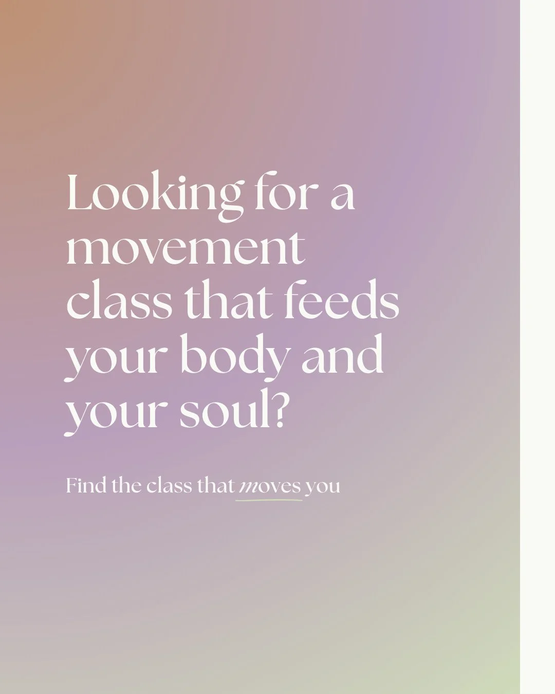 Movement that welcomes your whole self? Yes, please. 💫⁠
⁠
Whether you want to sweat, release, ground, or just reconnect &mdash; there&rsquo;s a class here for you.⁠
⁠
No experience needed. Just willingness and curiosity. ✨⁠
⁠
Sign up for a class tod