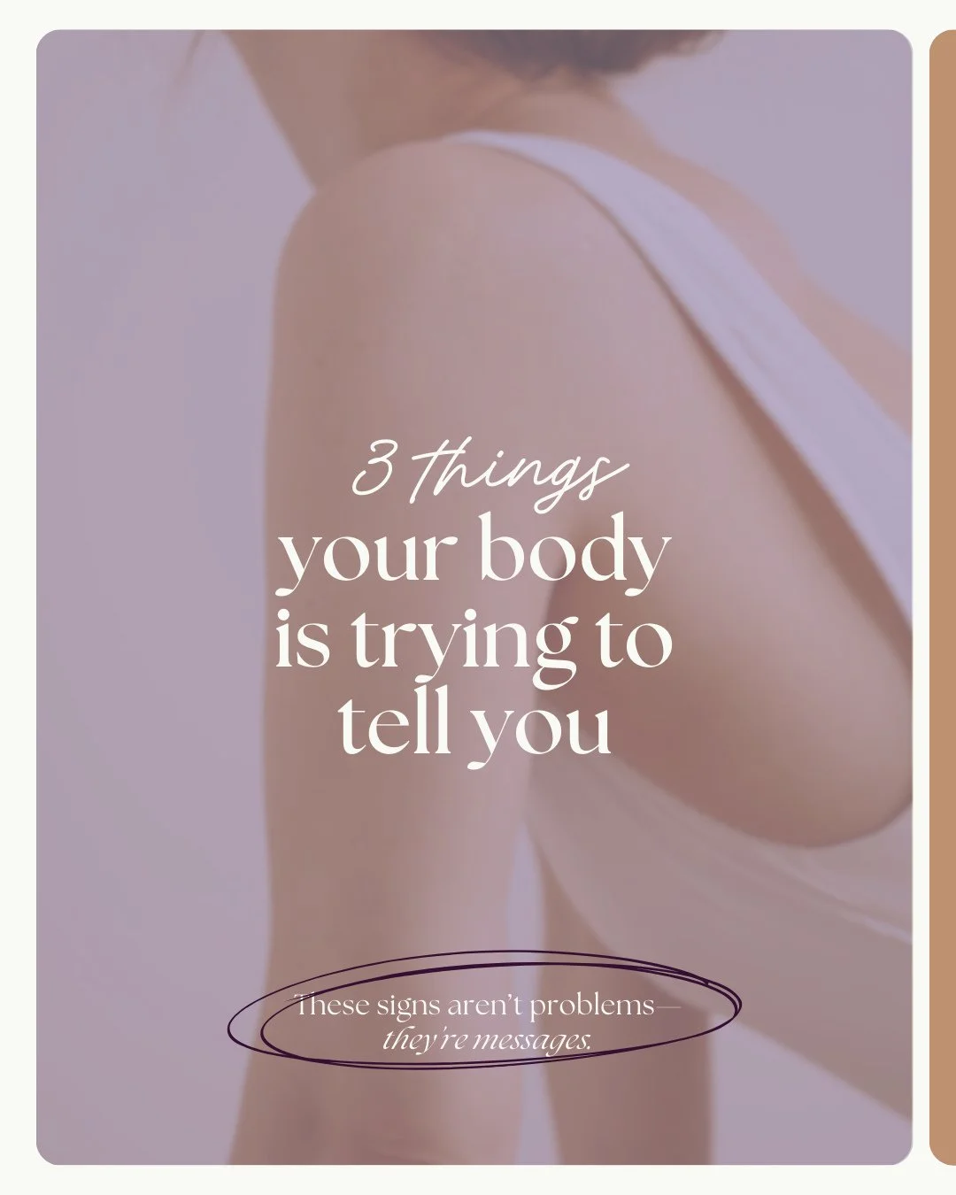 Your body is wise.⁠
⁠
It&rsquo;s not trying to betray you&mdash;it&rsquo;s trying to communicate with you.⁠
⁠
Here are 3 common body signals and what they might be asking for.⁠
⁠
Share this with someone who needs it &mdash; and remember, the more you