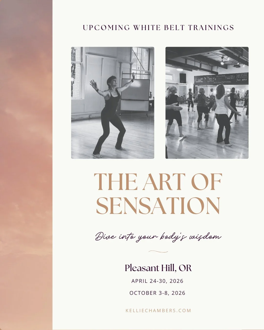 These aren&rsquo;t just trainings, they&rsquo;re journeys back to yourself.⁠
⁠
In April and October, I&rsquo;ll be leading powerful Nia&reg; White Belt Trainings. If you&rsquo;ve felt the call to go deeper into your body&rsquo;s wisdom, this is your 