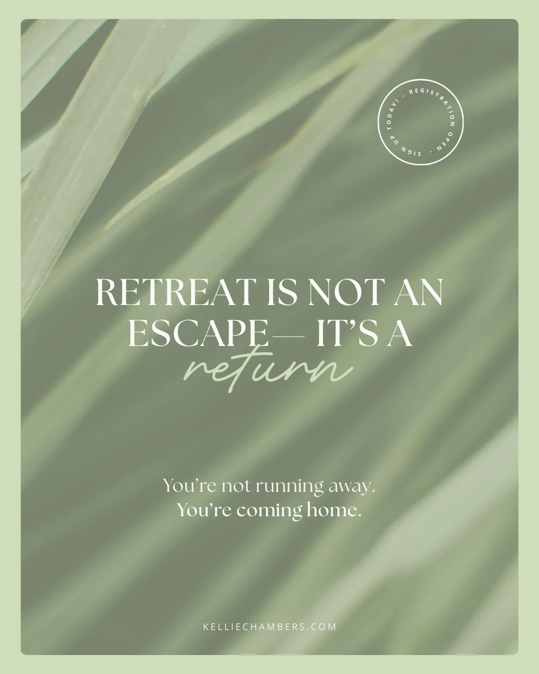 You don&rsquo;t retreat to escape your life.⁠
⁠
You retreat to remember the life inside you.⁠
The one that breathes. Moves. Cries. Laughs. Knows.⁠
⁠
✨ You&rsquo;re not too busy to come back to yourself.⁠
You&rsquo;re allowed to pause.⁠
And you don&rs