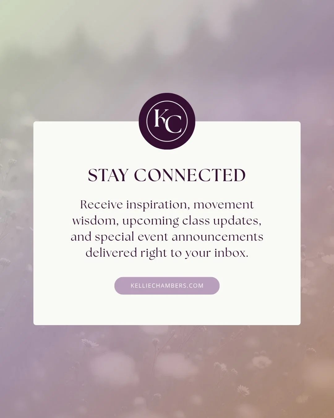 A little inspiration for your body and soul.⁠
⁠
If you enjoy the inspiration, movement, and insights shared here, my newsletter is a beautiful way to stay connected.⁠
⁠
It&rsquo;s where I share reflections on embodiment, movement wisdom, upcoming cla