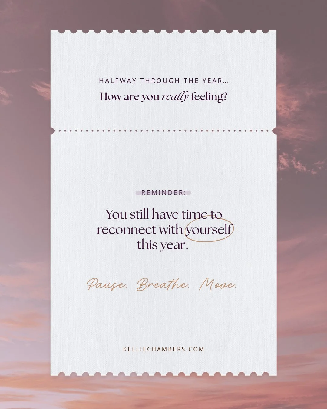 It&rsquo;s easy to move through the year on autopilot.⁠
⁠
Pushing through schedules, responsibilities, and expectations without stopping to ask:⁠
⁠
How am I actually feeling?⁠
⁠
June offers a beautiful opportunity to pause and check in.⁠
⁠
Not from j