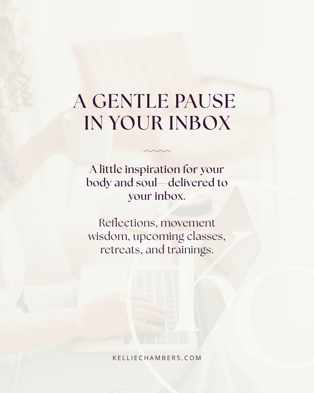 There&rsquo;s so much more I want to share beyond social media.⁠
⁠
My newsletter is where I send reflections on movement and embodiment, upcoming classes and trainings, wellness inspiration, and opportunities to move and grow together as a community.