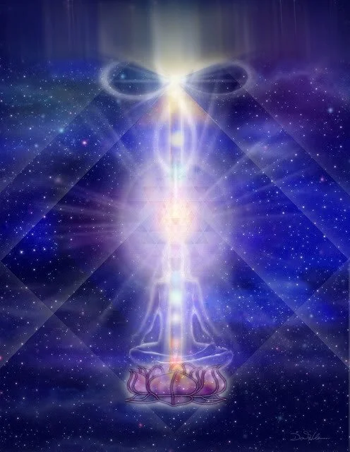 Light body and aura energy field surrounding the human body