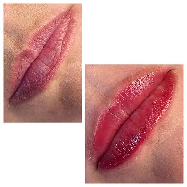 LIP BLUSH TATTTOOOO!!! So pretty. Yet so practical!!!! I&rsquo;m a gloss girl. Which basically means, I put gloss on when I put my makeup on, and then have nothing on my lips the rest of the day, til I reapply 6 hours later 🤣 The beauty of Lip Blush