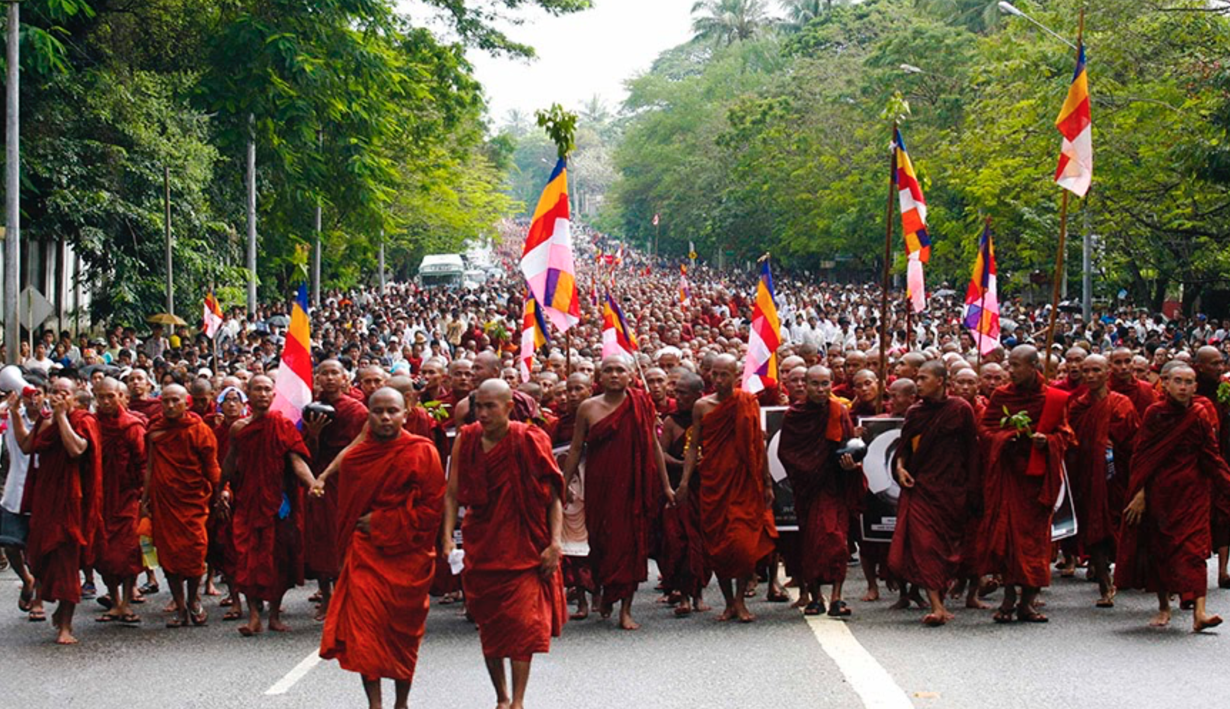 Saffron Protest in Myanmar 