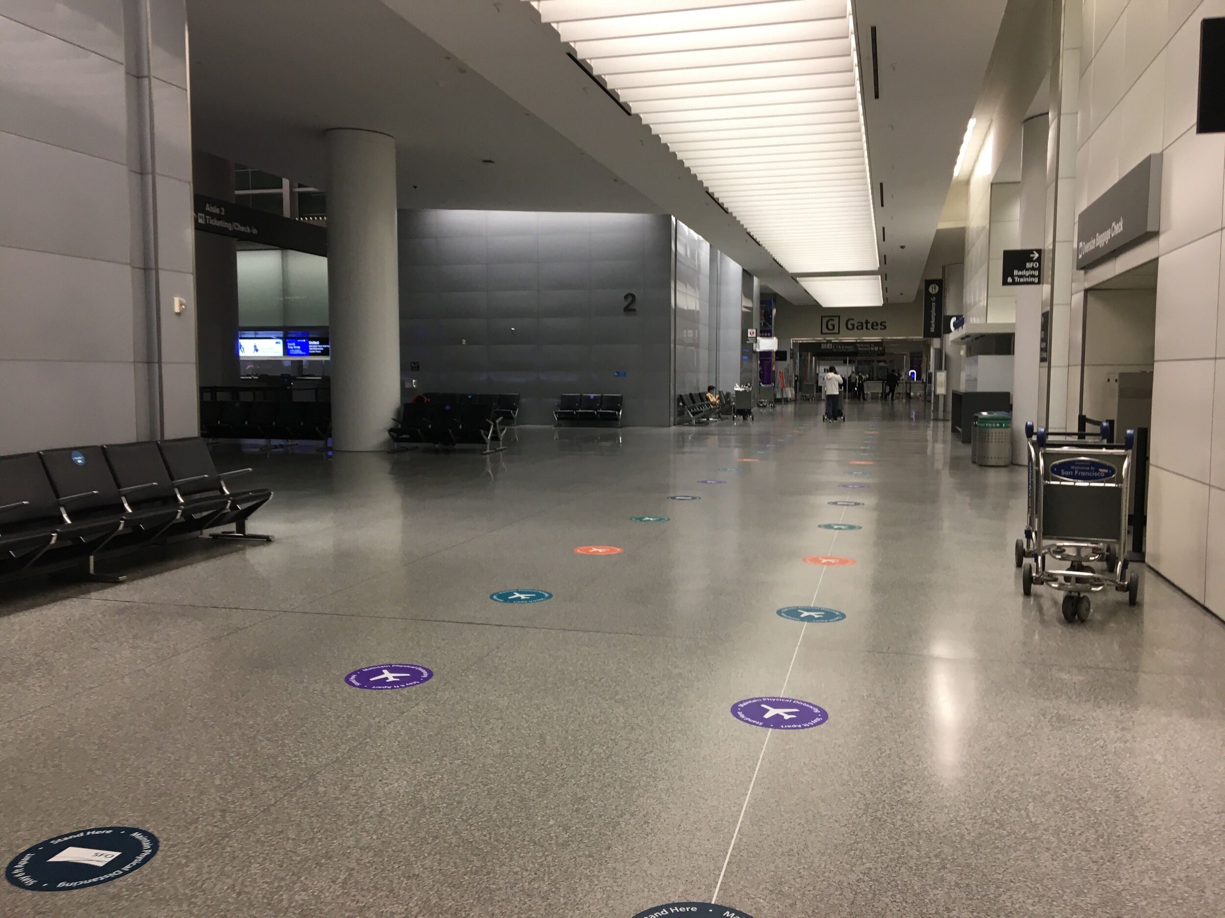 Empty airport hall