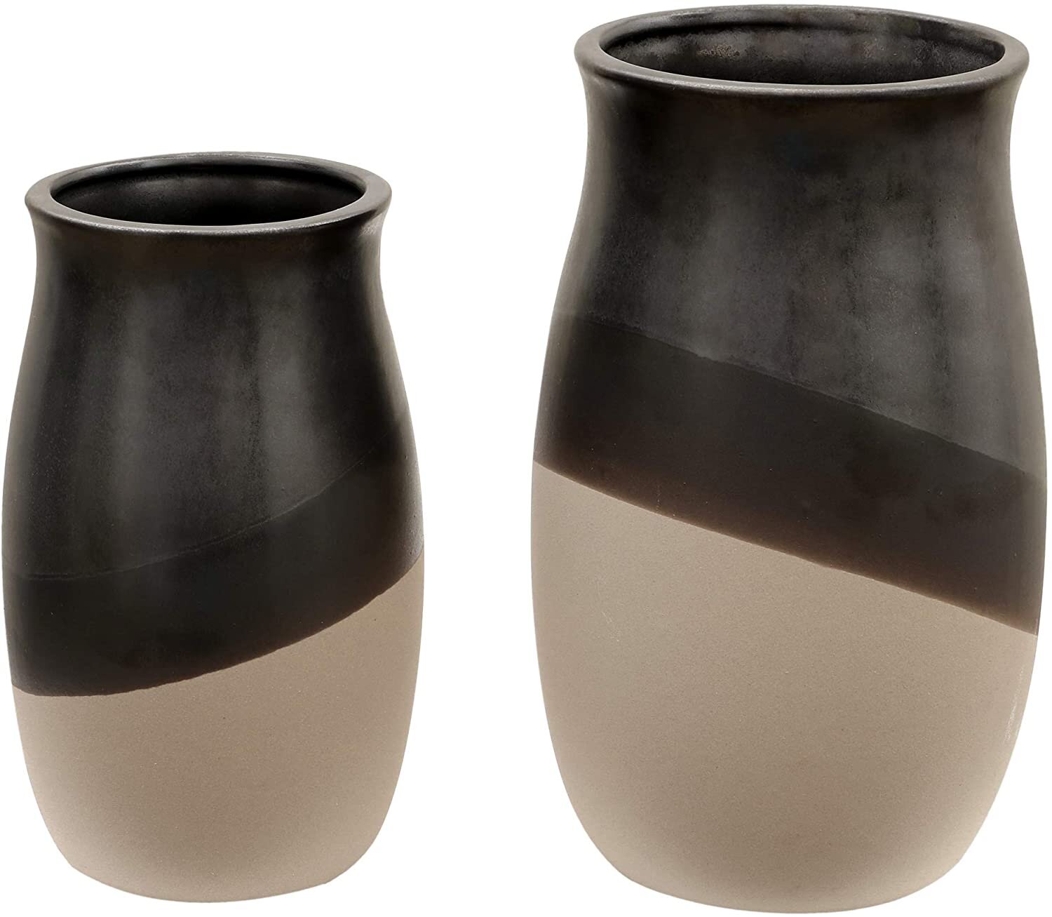 Amazon fall seasonal decor - modern farmhouse pottery vase black neutral charcoal 