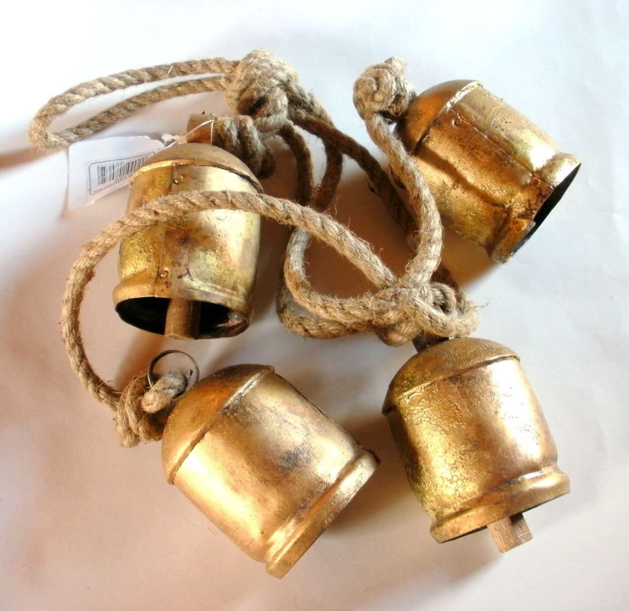 Amazon Recycled Metal Cow Bells - Brass Finish