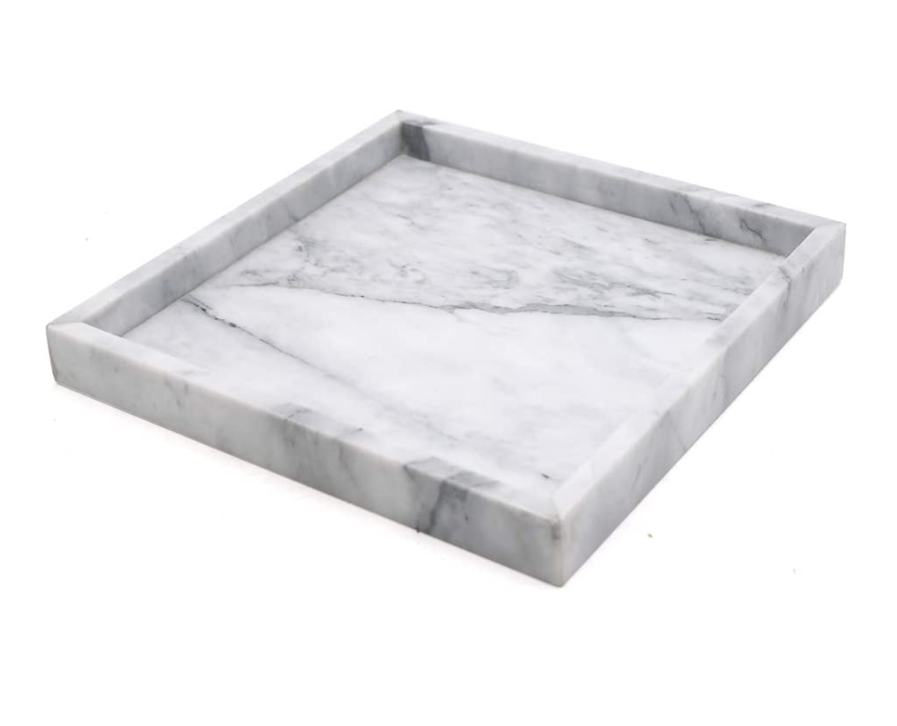 LUANT Marble Stone Decorative Tray for Counter, Vanity, Dresser, Nightstand, or Desk from Amazon