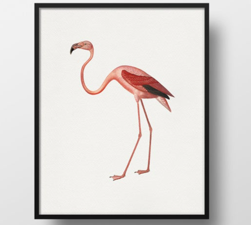 Flamingo Print, Etsy