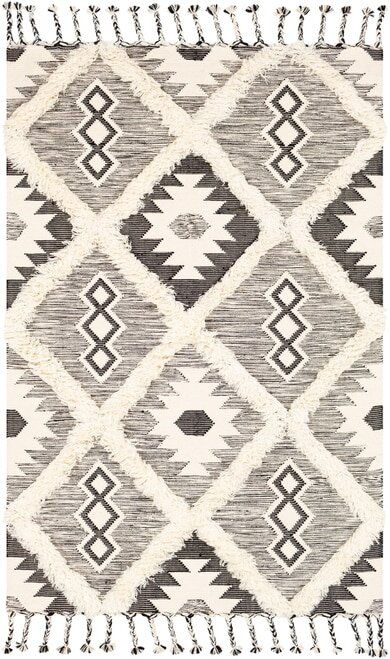 Wool Geometric Area Rug, Boutique Rugs