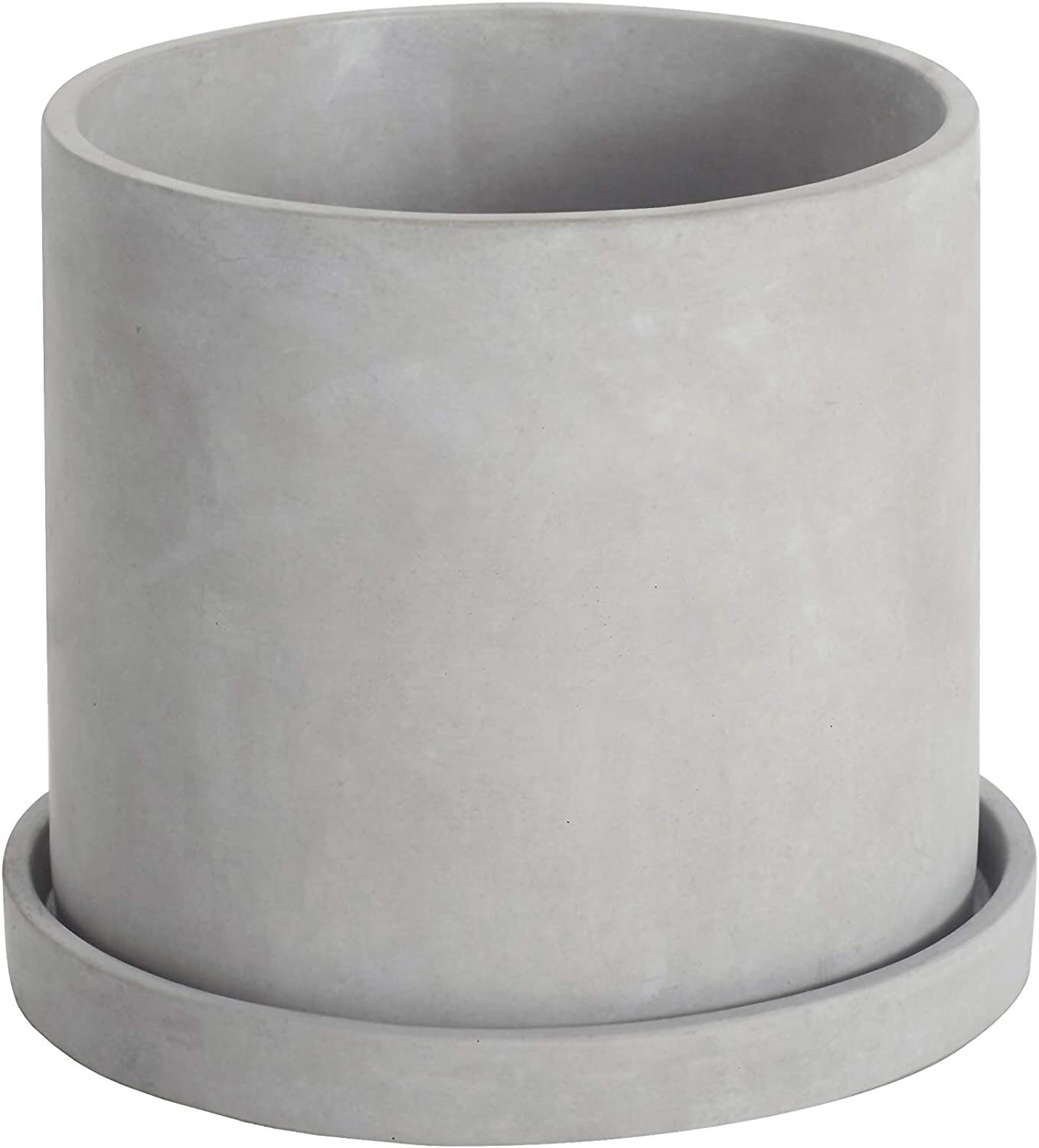 Grey Cement Planter With Drainage, Amazon