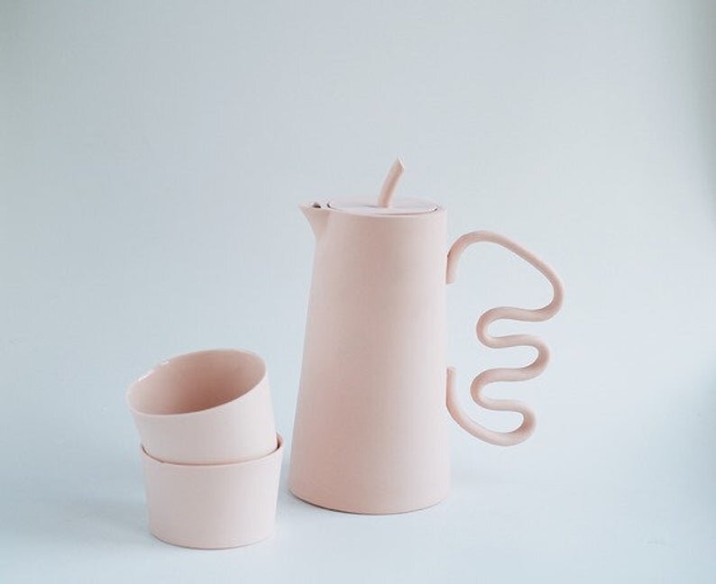 Pink Porcelain Tea Set, Etsy