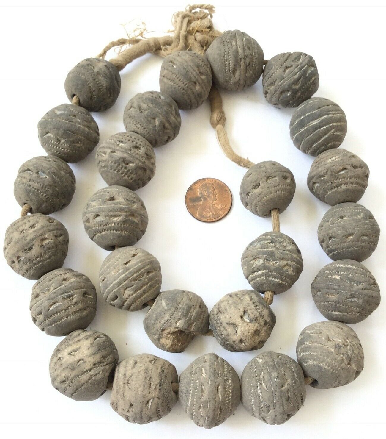 Old Mali Clay Beads, eBay