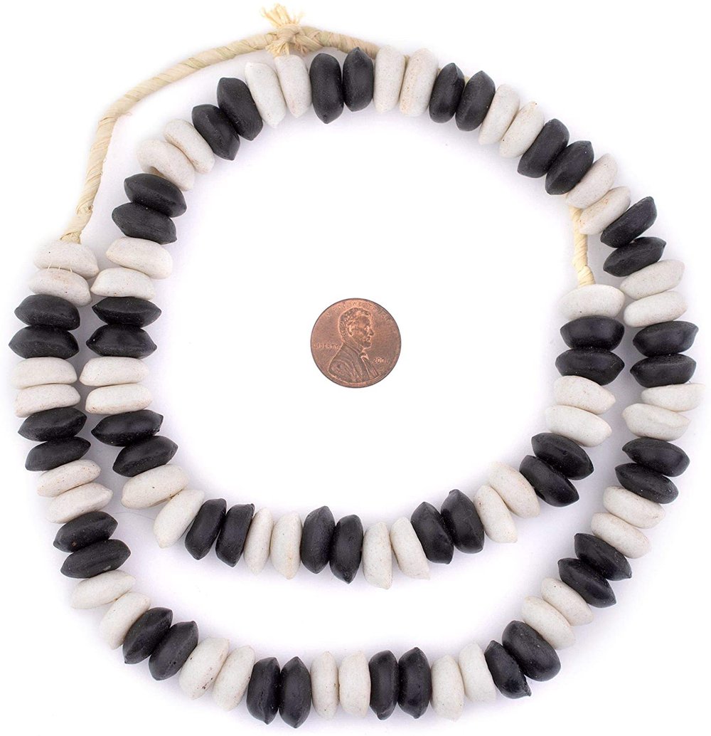 Ashanti Fair Trade Glass Saucer Beads, Amazon